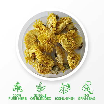 노란 국화 건강차